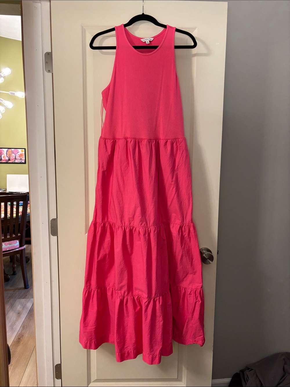 Bright Pink Sleeveless Maxi Dress - Unbranded
